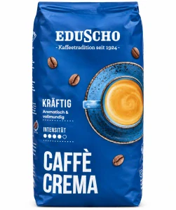 EDUSCHO Caffè Crema Kräftig Pražená zrnková káva 1000 g DMT: 10/2026